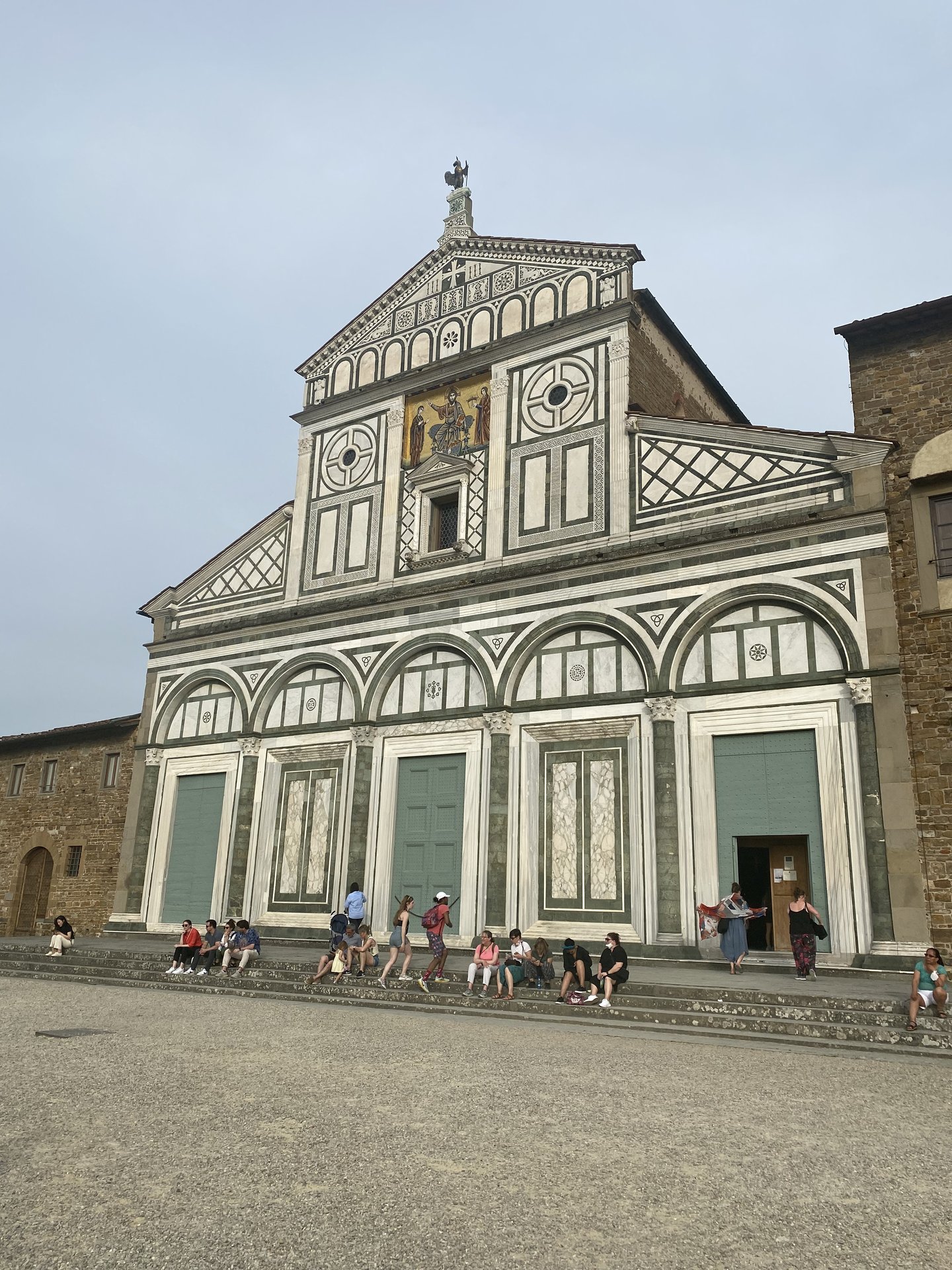 Romanesque facade of San Miniato al Monte above Florence