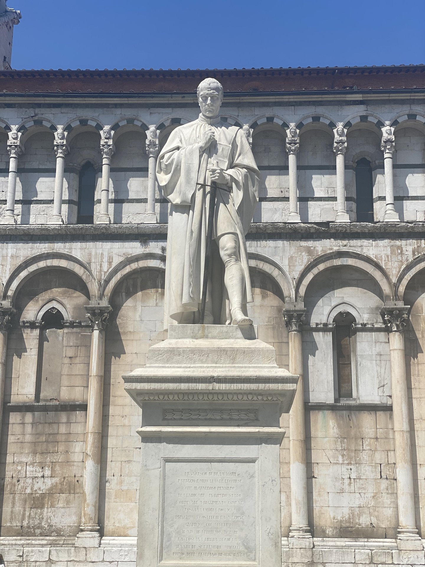 Statue of Francesco Burlamacchi in Piazza San Michele, Lucca