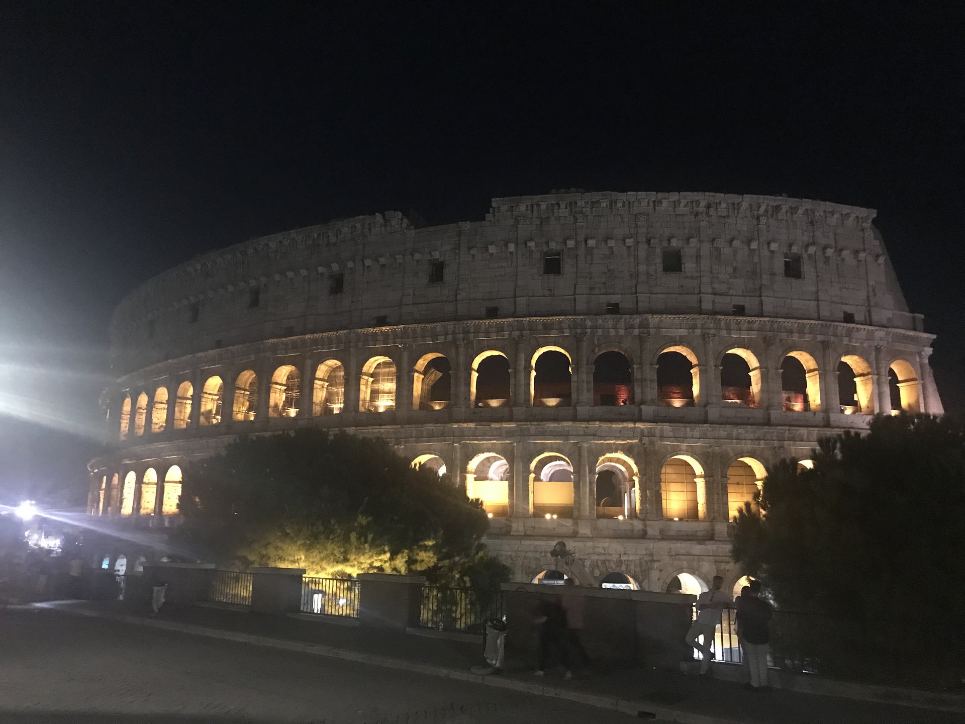 The Colosseum lit at night, Rome