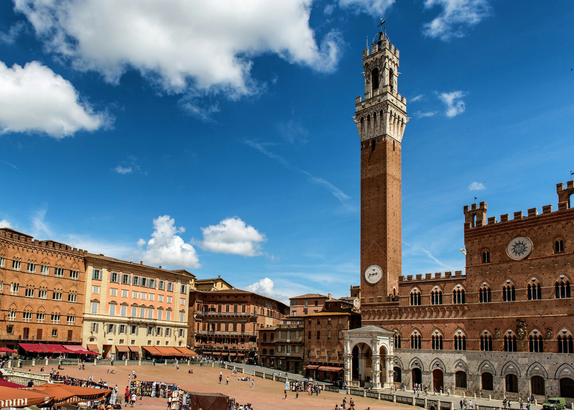 Siena's Piazza del Campo with the Torre del Mangia