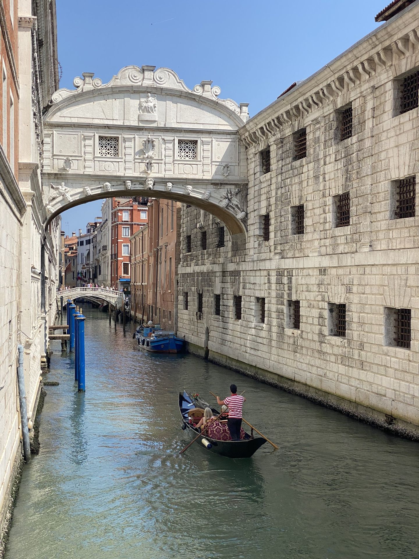 The Bridge of Sighs connecting the Doge's Palace and the prison