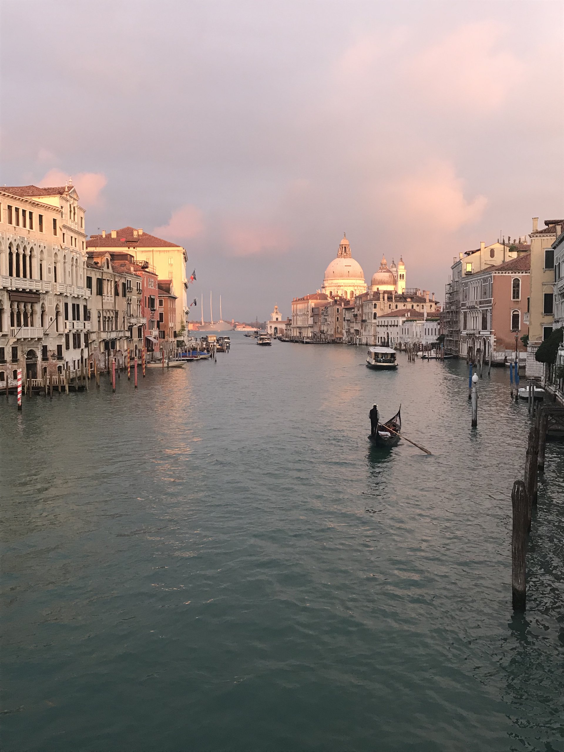 Sunset over the Grand Canal in Venice